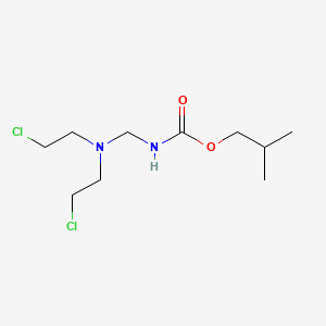 molecular formula C10H20Cl2N2O2 B13951469 Carbamic acid, N-bis(2-chloroethyl)aminomethyl-, isobutyl ester CAS No. 58050-45-6