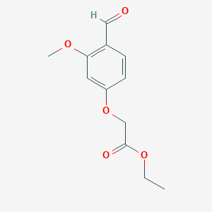 molecular formula C12H14O5 B13951477 Ethyl (4-formyl-3-methoxyphenoxy)acetate CAS No. 58259-46-4