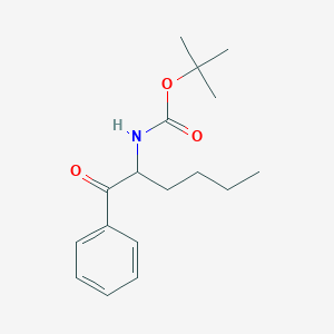 molecular formula C17H25NO3 B139515 (1-Benzoyl-pentyl)-carbamic acid tert-butyl ester CAS No. 138371-48-9