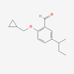 5-(Sec-butyl)-2-(cyclopropylmethoxy)benzaldehyde