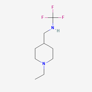 molecular formula C9H17F3N2 B13951533 N-((1-ethylpiperidin-4-yl)methyl)-1,1,1-trifluoromethanamine 