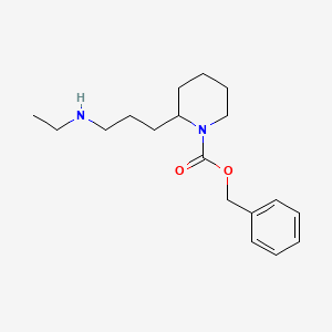 molecular formula C18H28N2O2 B13951554 Benzyl 2-(3-(ethylamino)propyl)piperidine-1-carboxylate 
