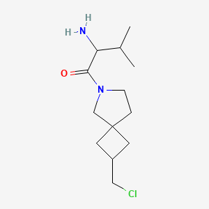molecular formula C13H23ClN2O B13951582 2-Amino-1-(2-(chloromethyl)-6-azaspiro[3.4]octan-6-yl)-3-methylbutan-1-one 