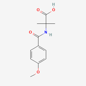 molecular formula C12H15NO4 B1395159 N-(4-Methoxybenzoyl)-2-methylalanine CAS No. 38388-44-2