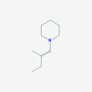 molecular formula C10H19N B13951590 1-(2-Methyl-1-butenyl)piperidine CAS No. 35155-43-2