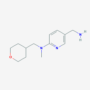molecular formula C13H21N3O B1395160 N-[5-(Aminomethyl)-2-pyridinyl]-N-methyl-N-(tetrahydro-2H-pyran-4-ylmethyl)amine CAS No. 1220016-60-3