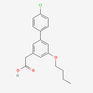 molecular formula C18H19ClO3 B13951602 3-Biphenylacetic acid, 5-butoxy-4'-chloro- CAS No. 61888-62-8