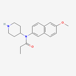 molecular formula C19H24N2O2 B13951611 N-(6-Methoxy-naphthalen-2-yl)-N-piperidin-4-yl-propionamide 