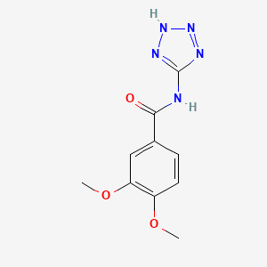 molecular formula C10H11N5O3 B13951620 3,4-dimethoxy-N-(2H-tetrazol-5-yl)benzamide CAS No. 380623-95-0
