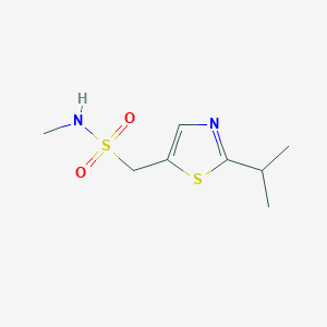 molecular formula C8H14N2O2S2 B13951623 1-(2-isopropylthiazol-5-yl)-N-methylmethanesulfonamide 