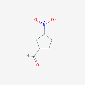 molecular formula C6H9NO3 B13951640 3-Nitrocyclopentane-1-carbaldehyde CAS No. 6939-32-8