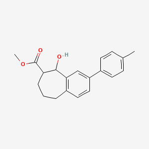 molecular formula C20H22O3 B13951652 methyl 5-hydroxy-3-p-tolyl-6,7,8,9-tetrahydro-5H-benzo[7]annulene-6-carboxylate 