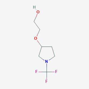 molecular formula C7H12F3NO2 B13951678 2-((1-(Trifluoromethyl)pyrrolidin-3-yl)oxy)ethanol 