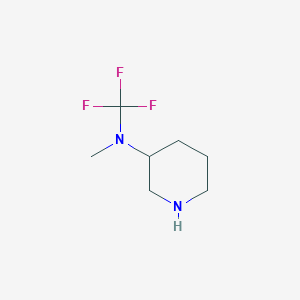 molecular formula C7H13F3N2 B13951687 N-methyl-N-(trifluoromethyl)piperidin-3-amine 