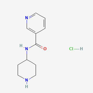molecular formula C11H16ClN3O B1395169 N-(4-哌啶基)烟酰胺盐酸盐 CAS No. 1219981-24-4