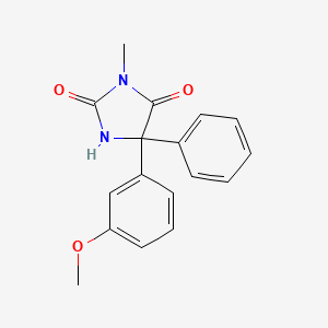 molecular formula C17H16N2O3 B13951696 5-(3-Methoxyphenyl)-3-methyl-5-phenyl-2,4-imidazolidinedione CAS No. 54833-60-2