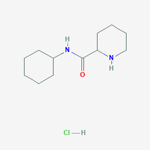 molecular formula C12H23ClN2O B1395172 N-Cyclohexyl-2-piperidinecarboxamide hydrochloride CAS No. 1236256-51-1