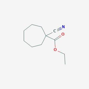 molecular formula C11H17NO2 B13951725 Ethyl 1-cyanocycloheptane-1-carboxylate CAS No. 61173-81-7