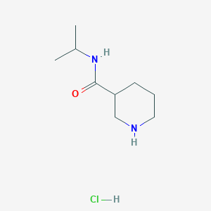 molecular formula C9H18N2O B1395174 N-Isopropyl-3-piperidinecarboxamide hydrochloride CAS No. 937725-06-9