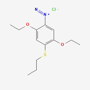 molecular formula C13H19ClN2O2S B13951742 2,5-Diethoxy-4-(propylthio)benzenediazonium chloride CAS No. 50978-50-2