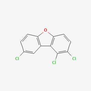 molecular formula C12H5Cl3O B13951756 1,2,8-Trichlorodibenzofuran CAS No. 83704-34-1