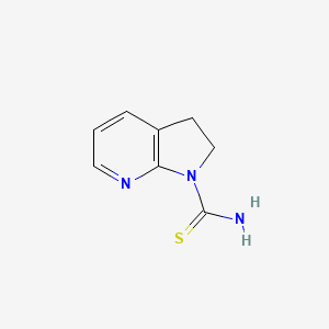 molecular formula C8H9N3S B13951779 2,3-Dihydro-1H-pyrrolo[2,3-b]pyridine-1-carbothioamide 