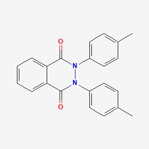 molecular formula C22H18N2O2 B13951780 2,3-Bis(4-methylphenyl)-2,3-dihydrophthalazine-1,4-dione CAS No. 63546-89-4