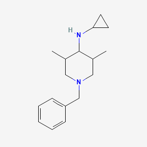molecular formula C17H26N2 B13951793 1-benzyl-N-cyclopropyl-3,5-dimethylpiperidin-4-amine 