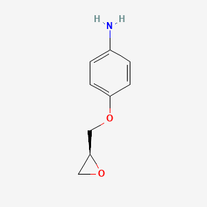 molecular formula C9H11NO2 B13951794 4-{[(2S)-Oxiran-2-yl]methoxy}aniline CAS No. 457897-85-7