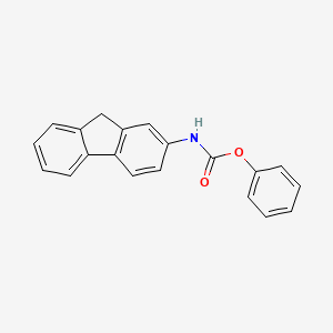 molecular formula C20H15NO2 B13951800 Carbamic acid, N-(2-fluorenyl)-, phenyl ester CAS No. 60550-86-9
