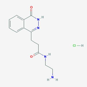 molecular formula C13H17ClN4O2 B1395182 N-(2-Aminoethyl)-3-(4-oxo-3,4-dihydro-phthalazin-1-YL)propanamide hydrochloride CAS No. 1185303-49-4