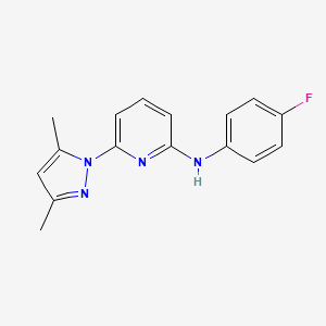 molecular formula C16H15FN4 B13951823 [6-(3,5-Dimethyl-pyrazol-1-yl)-pyridin-2-yl]-(4-fluoro-phenyl)-amine 