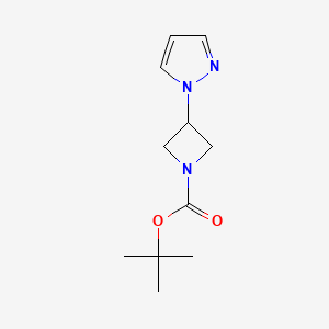 molecular formula C11H17N3O2 B1395185 tert-Butyl 3-(1H-pyrazol-1-yl)azetidine-1-carboxylate CAS No. 1026796-28-0