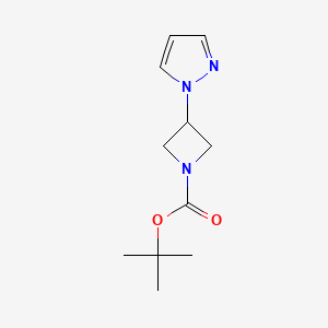 molecular formula C11H17N3O2 B1395185 3-Pyrazol-1-YL-azetidine-1-carboxylic acid tert-butyl ester CAS No. 1026796-28-0