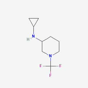 molecular formula C9H15F3N2 B13951853 N-cyclopropyl-1-(trifluoromethyl)piperidin-3-amine 