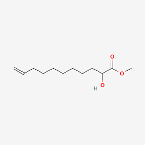 molecular formula C12H22O3 B13951854 Methyl 2-hydroxy-10-undecenoate CAS No. 55030-55-2