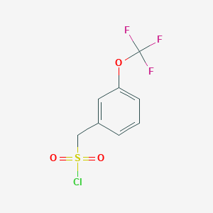 molecular formula C8H6ClF3O3S B1395186 3-(Trifluoromethoxy)phenylmethanesulfonyl chloride CAS No. 1263274-68-5