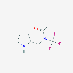 molecular formula C8H13F3N2O B13951862 N-(pyrrolidin-2-ylmethyl)-N-(trifluoromethyl)acetamide 