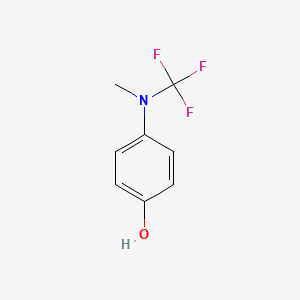 molecular formula C8H8F3NO B13951866 4-(Methyl(trifluoromethyl)amino)phenol 