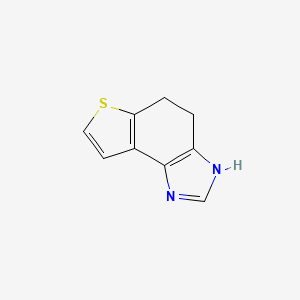 molecular formula C9H8N2S B13951879 1H-Thieno[3,2-e]benzimidazole, 4,5-dihydro- 