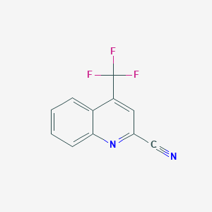 molecular formula C11H5F3N2 B1395191 4-(Trifluoromethyl)quinoline-2-carbonitrile CAS No. 25199-89-7