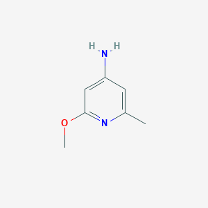 molecular formula C7H10N2O B1395195 2-Methoxy-6-methylpyridin-4-amine CAS No. 89943-09-9