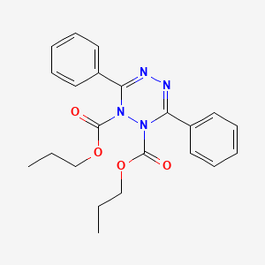 molecular formula C22H24N4O4 B13951993 Dipropyl 3,6-diphenyl-1,2,4,5-tetrazine-1,2-dicarboxylate CAS No. 579523-89-0