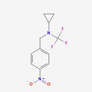 molecular formula C11H11F3N2O2 B13952002 N-(4-nitrobenzyl)-N-(trifluoromethyl)cyclopropanamine 