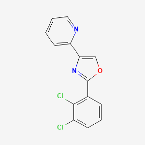 molecular formula C14H8Cl2N2O B13952003 Pyridine, 2-[2-(2,3-dichlorophenyl)-4-oxazolyl]- CAS No. 502422-38-0