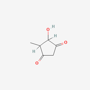 molecular formula C6H8O3 B13952021 4-Hydroxy-5-methylcyclopentane-1,3-dione CAS No. 57156-98-6