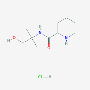 molecular formula C10H21ClN2O2 B1395204 盐酸N-(2-羟基-1,1-二甲基乙基)-2-哌啶甲酰胺 CAS No. 1236255-13-2