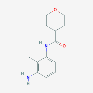 molecular formula C13H18N2O2 B1395205 N-(3-Amino-2-methylphenyl)tetrahydro-2H-pyran-4-carboxamide CAS No. 1220019-90-8
