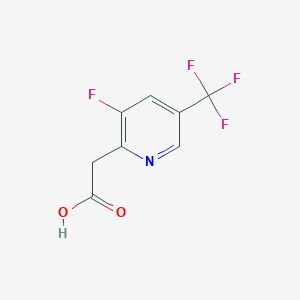 molecular formula C8H5F4NO2 B1395209 3-Fluoro-5-(trifluoromethyl)pyridine-2-acetic acid CAS No. 1214323-46-2