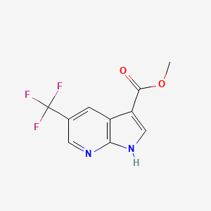 B1395225 methyl 5-(trifluoromethyl)-1H-pyrrolo[2,3-b]pyridine-3-carboxylate CAS No. 1190320-31-0